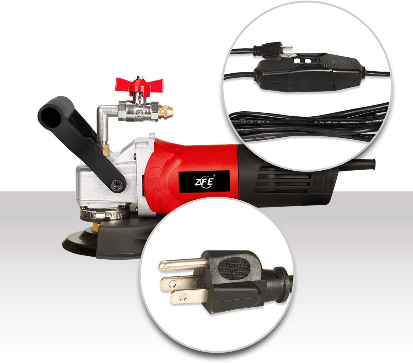 800W/110V Variable Speed 4'' Wet Polisher / Grinder & Granite Diamond Polishing Pads Concrete Polisher Stone Polisher for Granite/Marble/Concrete/Stones (PA0001000-2)