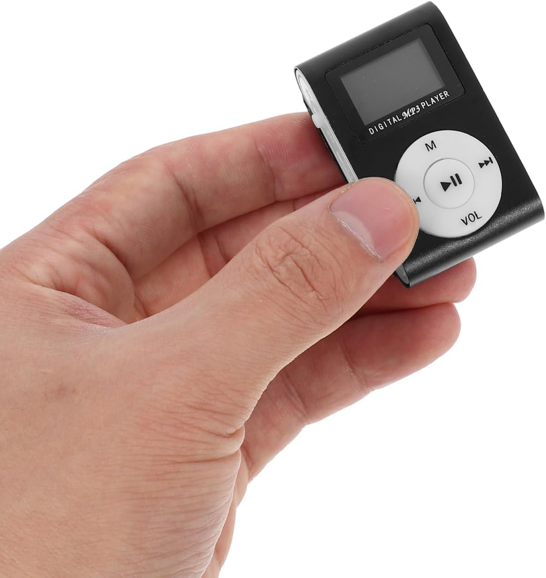 Gadpiparty Mp3 Clip Player Mini USB Music Player with LCD Screen Support Micro Card Rechargeable Battery Compact Design