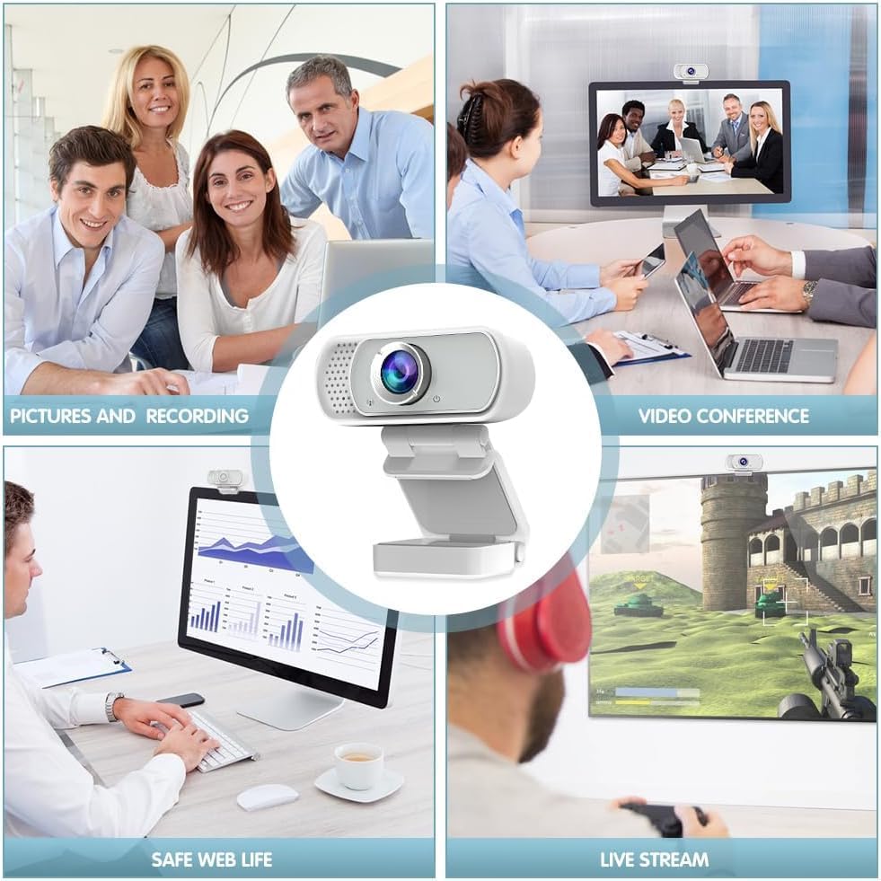 ZIQIAN 1080P 110 2,Video usb c webcam Webcam,Live Streaming Web Camera with Stereo Microphone, Desktop or Laptop USB