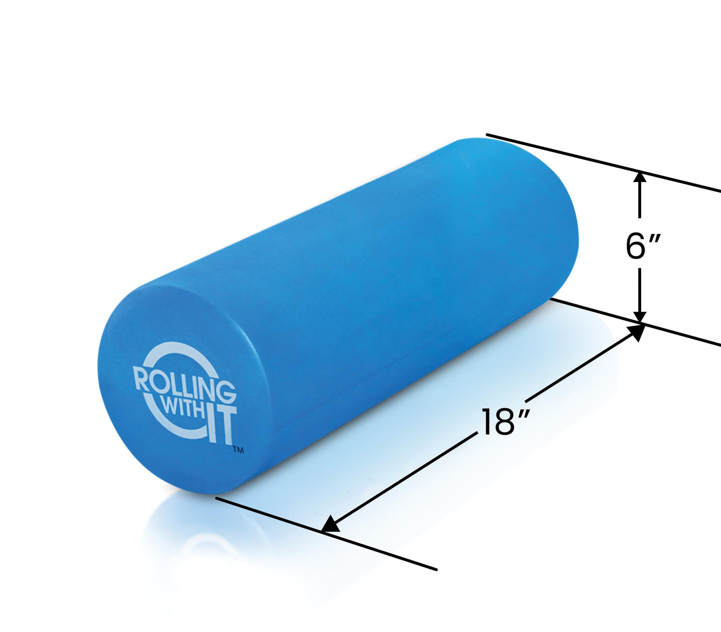 Rolling With It Foam Roller with High Density for Physical Therapy, Muscle Roller for Exercise and Muscle Recovery, Eco-Friendly Back Roller, Firm and Smooth Surface Massage Roller, Size: 18 inches