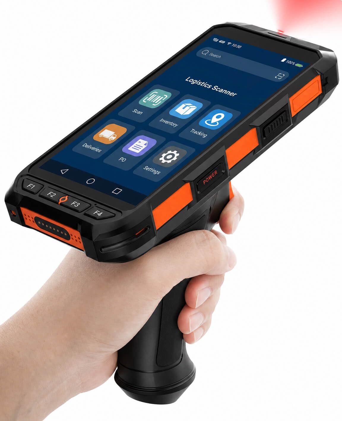 Bix Android 13 Industrial PDA with Pistol Grip, Honeywell N6703 1D 2D QR Barcode Scanner, 7200mAh Battery Handheld Terminal, 5.5" HD Mobile Computer 4G+64G, IP65 Rugged for Warehouse Inventory