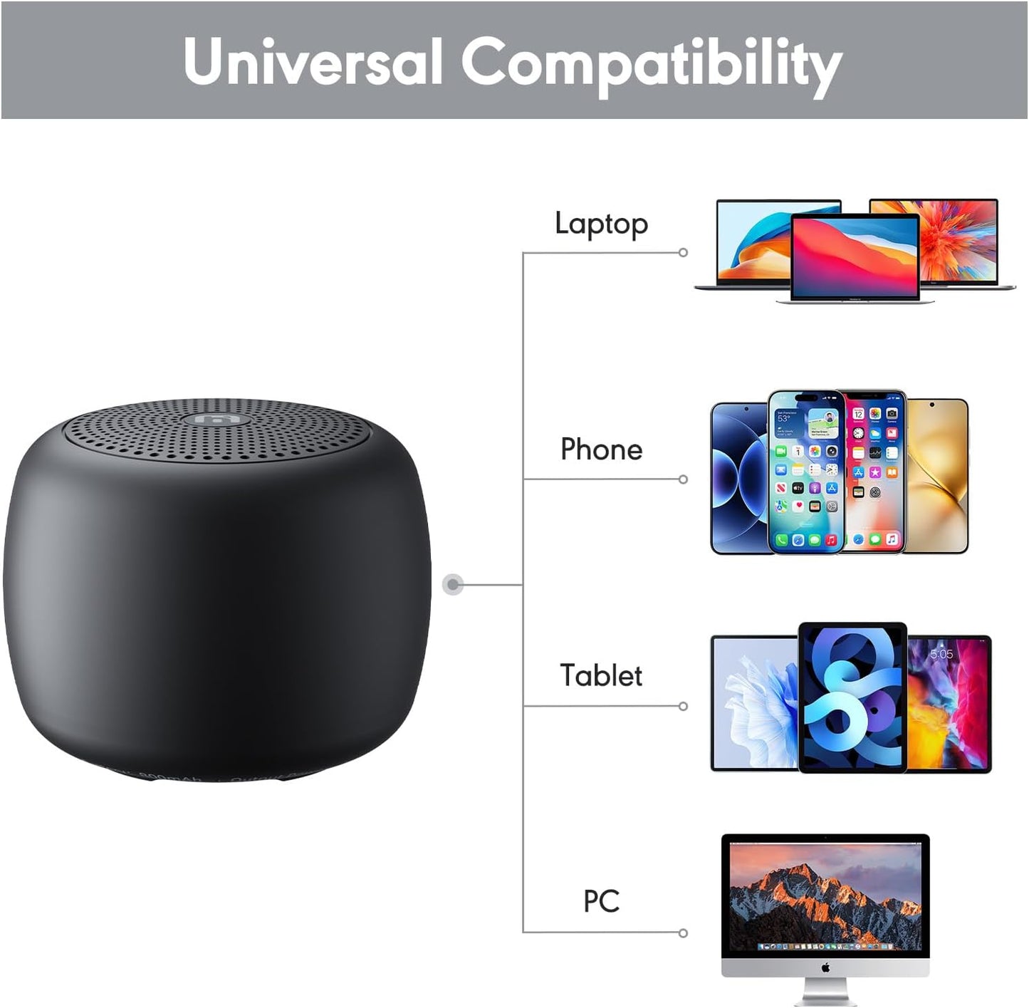 MOMOHO 5.4 10H Portable Bluetooth Speaker, Ultra Compact with Bluetooth & TF Card Slot | Playtime, TWS Stereo