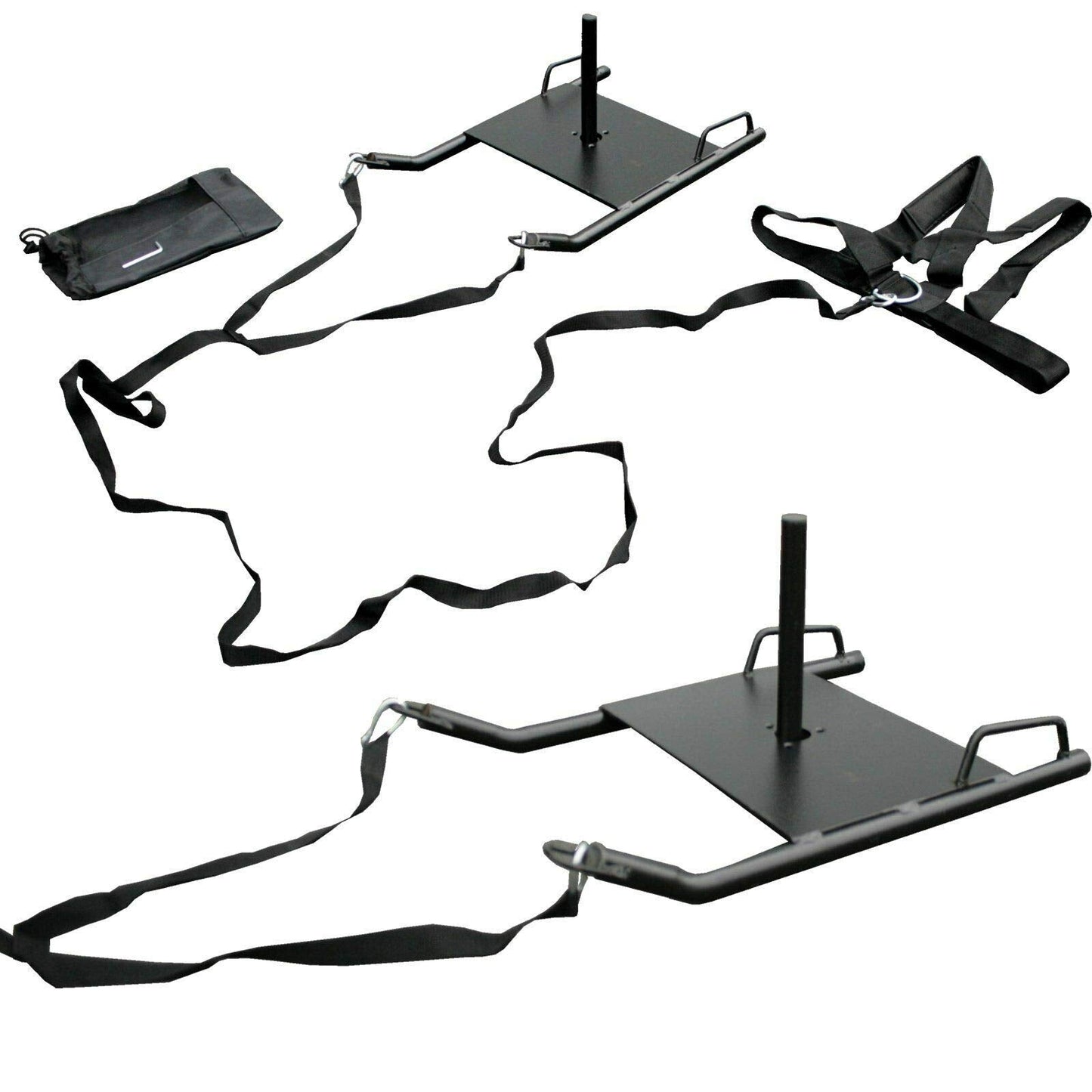 Power Speed Sled w/Harness Weighted Drag Sport Football Training Sled Padded Harness Trading Power Running Speed Sled Weighted Drag Sport Power Sled