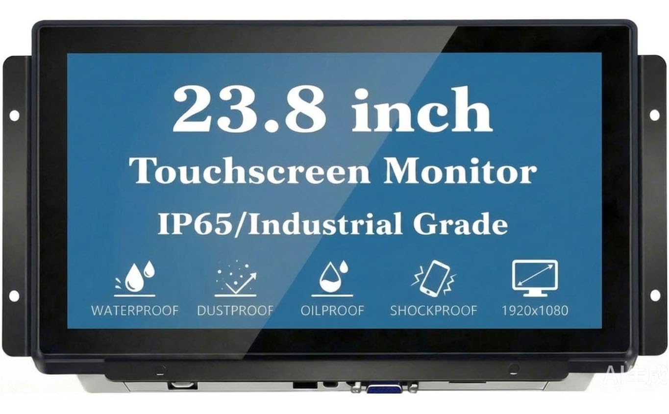 RIUIIN 23.8 Inch 10 Points PCAP Open Frame Touch Screen LCD Display Monitors, 1920x1080 VESA Mount & Open Bracket Installation, wall Mount, Desktop for Kiosk, Automation, POS，Vending