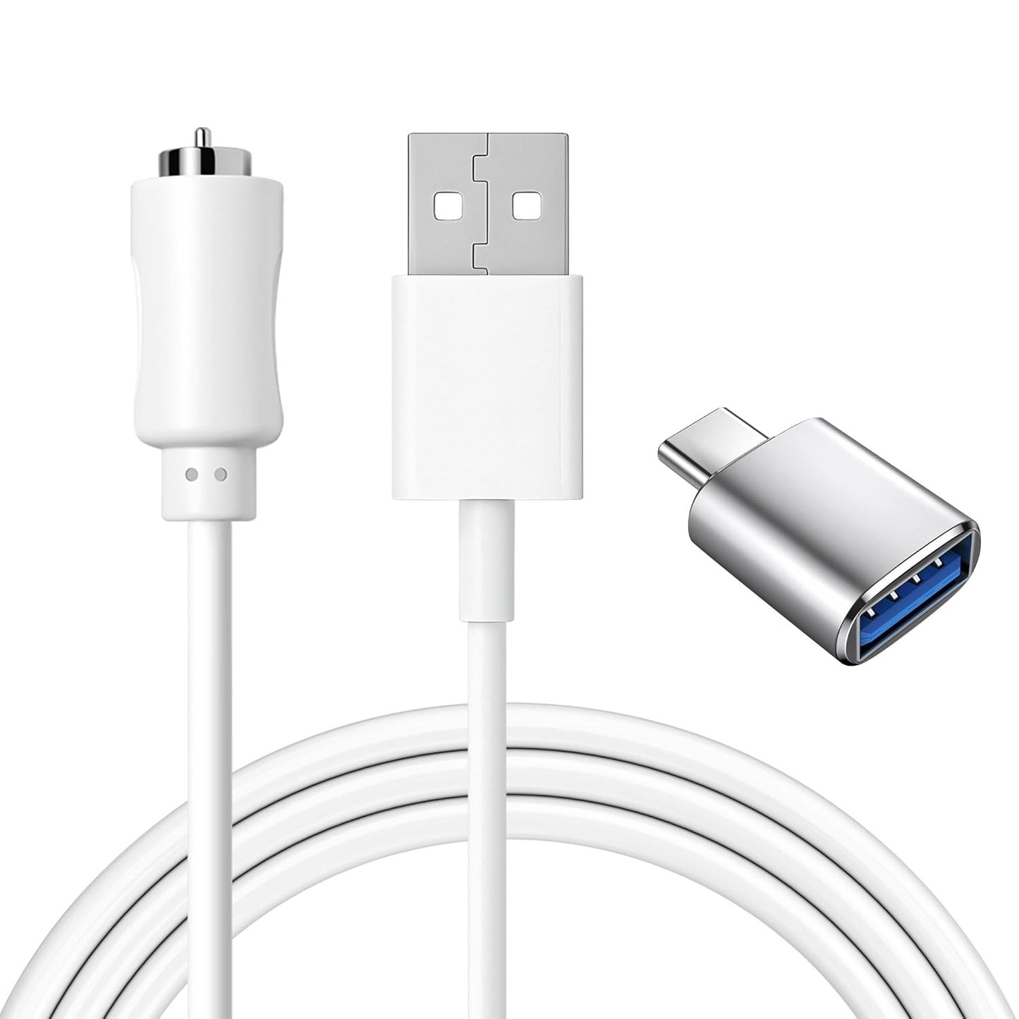 MSUALZO 2.7FT 1-Pin 5V/1A Rose Charger Replacement Single Point Magnetic USB Charger Cable, USB Magnetic Charger