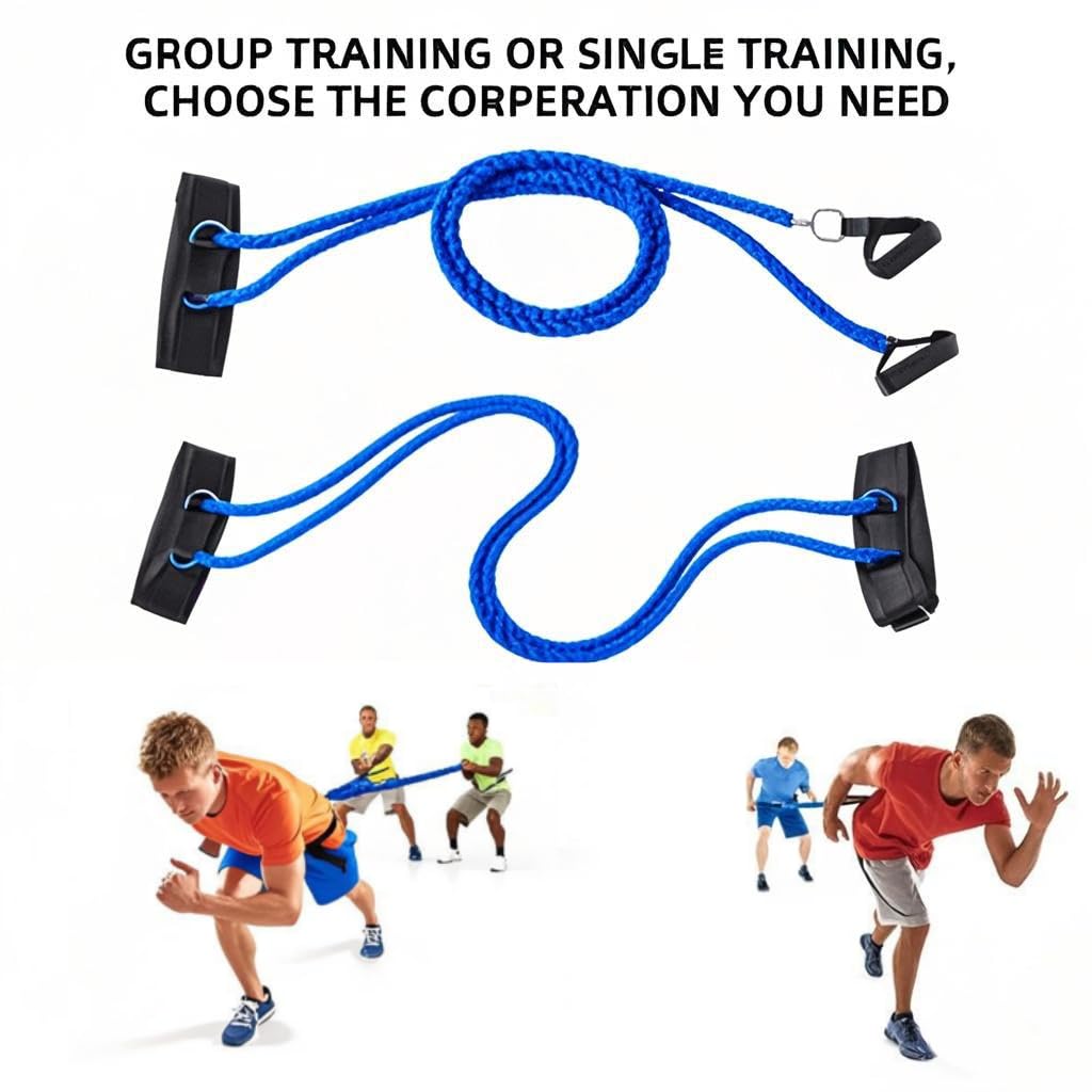 OYINDIZ Resistance Speed Training Set, 8pcs Exercise Explosive Force Bounce Physical Equipment Double Rope Improve Agility Power Strength for Jumping Basketball Tennis Football Volleyball