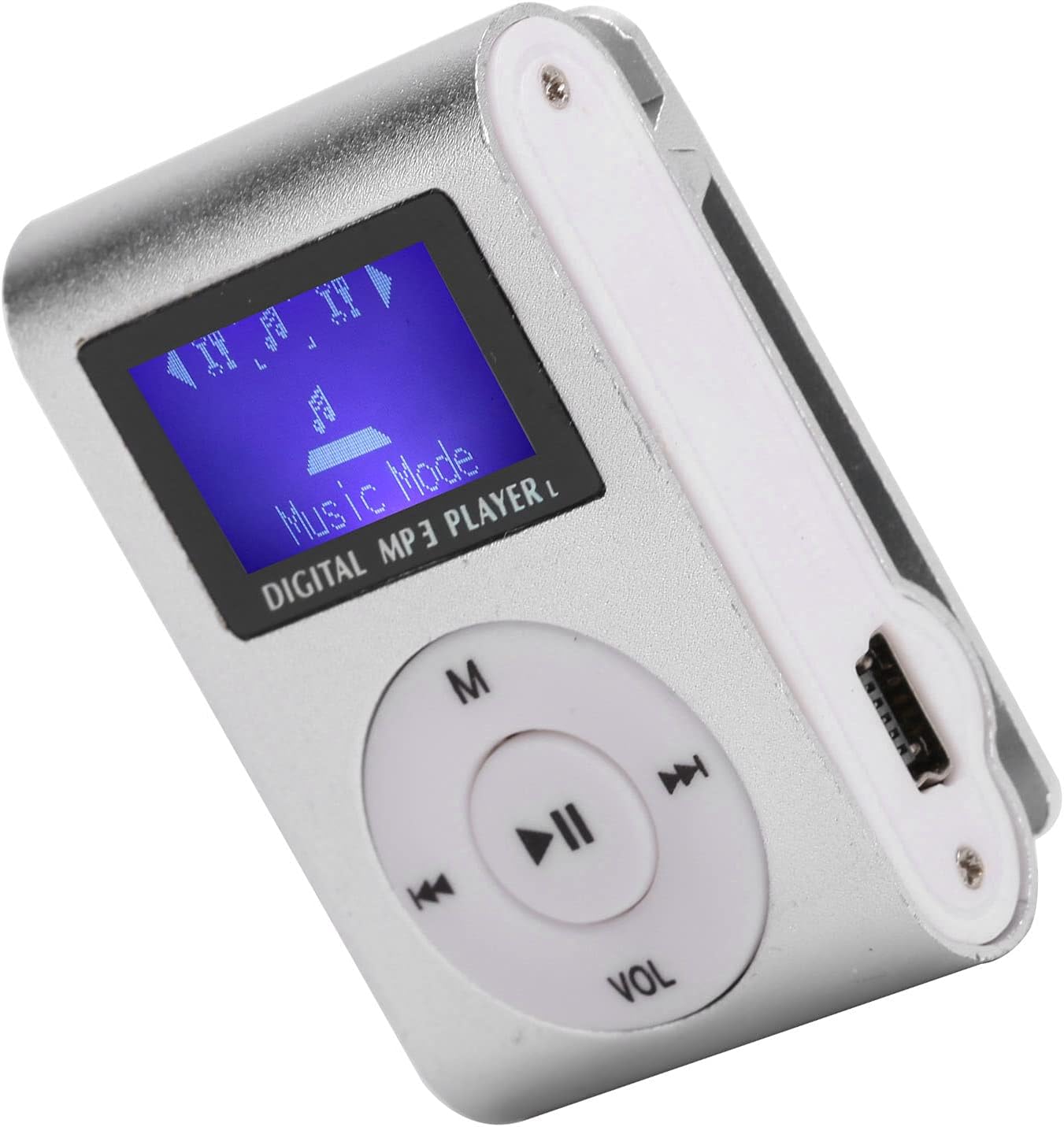 Akozon Mp3 WiFi,Mp3, Mp3, Mp3 Player with Bluetooth and Portable Mini Music Player Sports BackClip LCD Screen Outdoor
