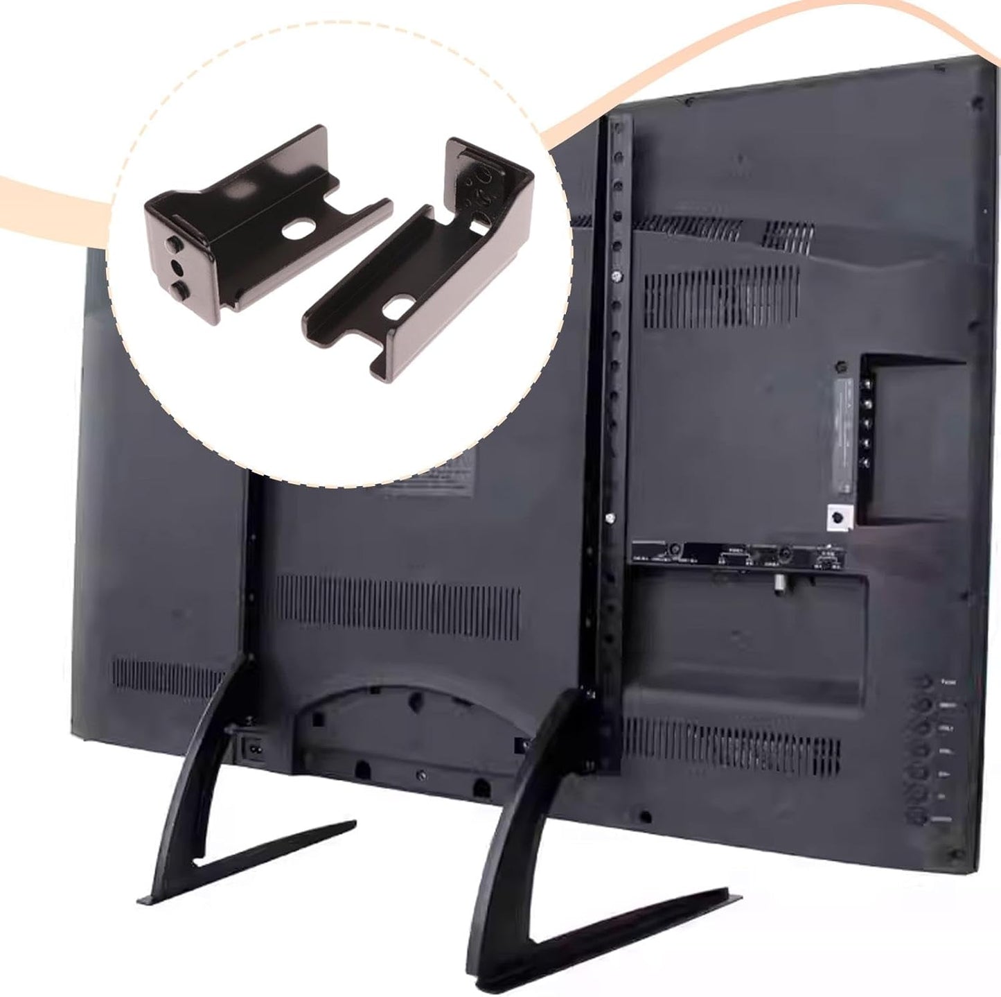 FytStycale TV Stand Black Sturdy Stable Versatile Accessory Floor Stand Holder for Exhibitions Conference Office