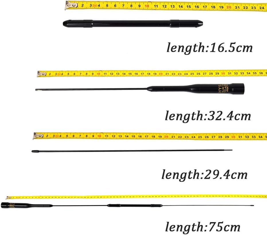 UAYESOK 2meter 70cm AZ507RB 29.5inch 144/430MHz PL259 Dual Band Mobile Radio Antenna Connector for Car Vehicel Truck