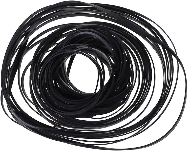 sara-u 50PCS Common Cassette Universal Assorted Flat Rubber Belt Mix Tape Machine Belt for Recorders Walkman CD/DVD