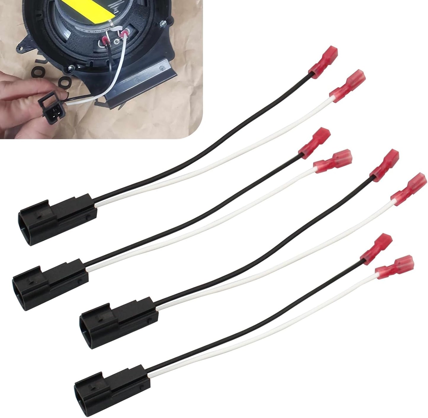 lekudo 4 72-5600 PCS Car Speaker Wiring Harness Plug Connector, Waterproof Shell Heat-Resistant Copper Core Plug