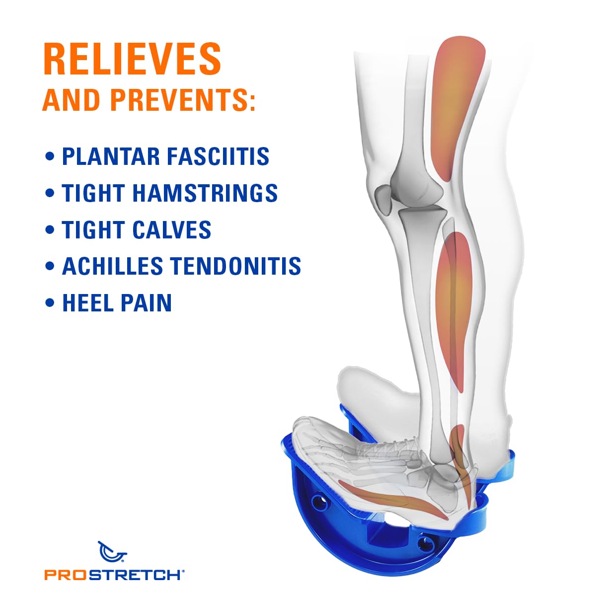 ProStretch Double Original Calf Stretcher, Dual Foot Rocker for Plantar Fasciitis, Achilles Tendonitis, and Tight Calves