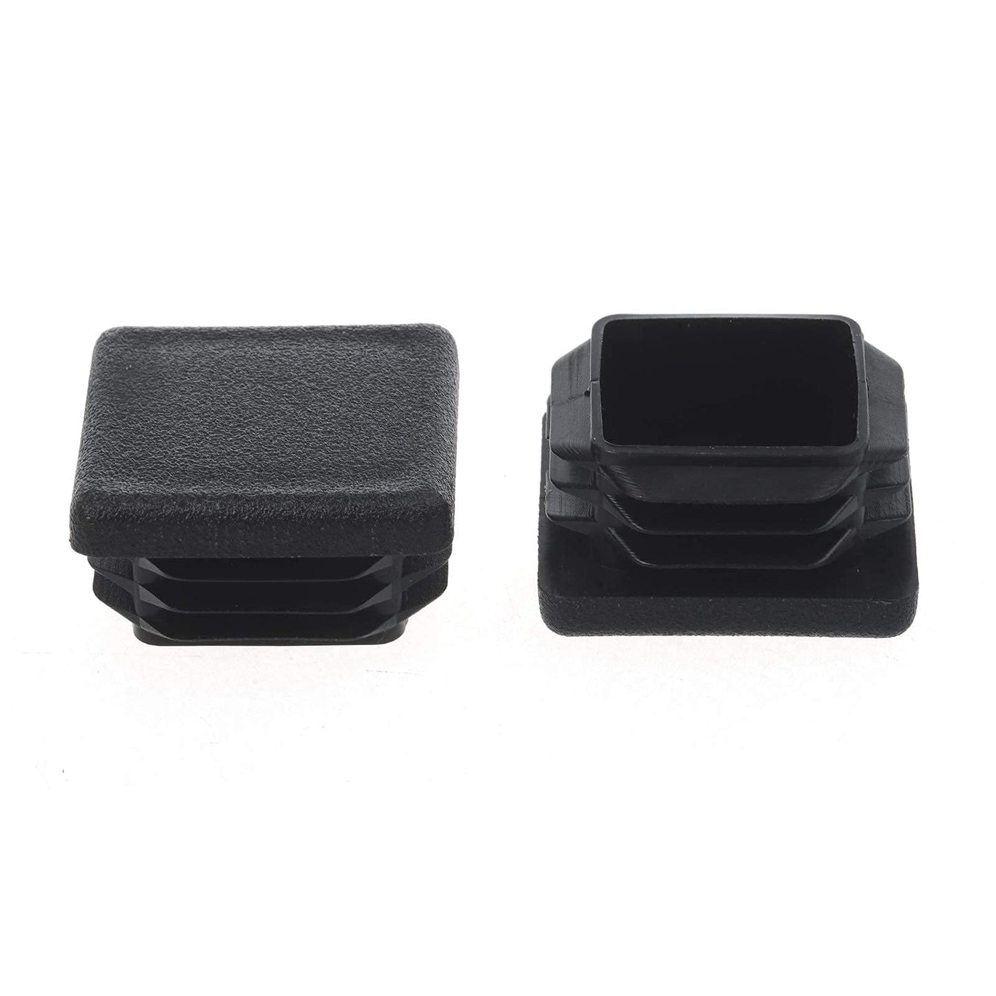 Timsec Square Plastic Plug, End Caps for Tubing Pipe OD 3/4" x 3/4", Steel Chair Leg, Furniture or Fitness Equipment, Bar Stool Glides Inserts, Fence Plugs (12 Packs)