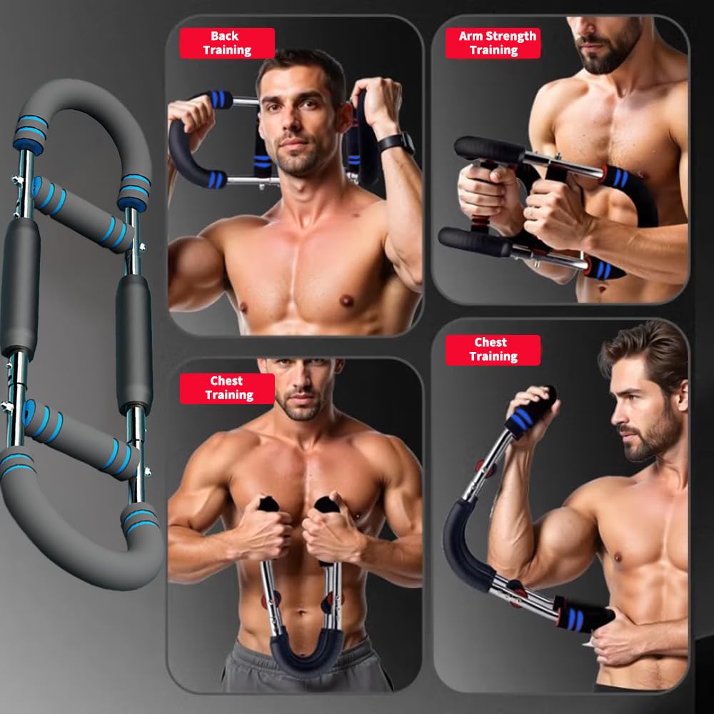 Twister Arm Trainer, 40-100lbs Adjustable Resistance Twister Arm Exerciser Chest Exerciser for Men&Women, Portable Chest Workout Equipment Arm Trainer, Detachable Design Twister Fitness Equipment