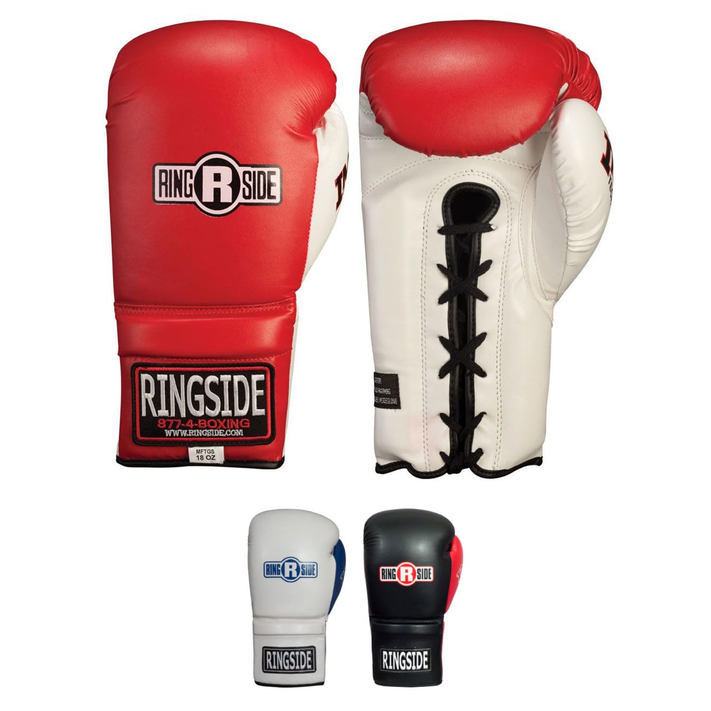 Ringside Lace IMF Tech Boxing Training Sparring Gloves , Red , 14 OZ