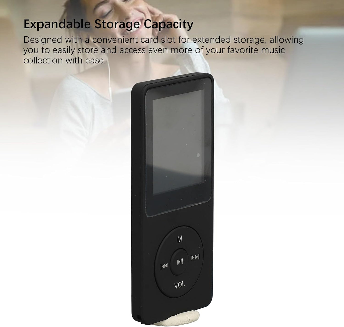 Yunseity MP3 Mp4 MP3 Player with Bluetooth, HiFi Sound Portable Music Player with Earphones, Music Device Player