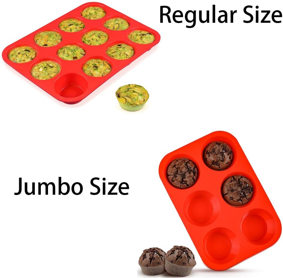Wilton Muffin Pan Set - 12 Regular Size & 6 Giant Muffin Cups for Perfect Baking