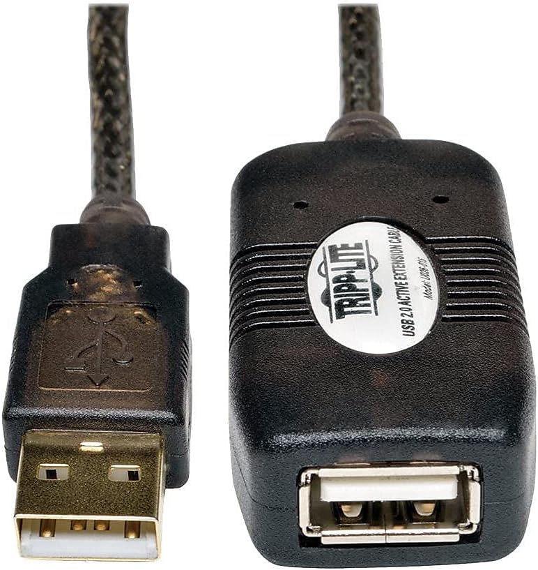 2.0 16 4.88 80 24.38 3-Year (U026-016) TRIPP LITE USB Hi-Speed Active Extension Repeater Cable, USB-A (M/F), Feet /