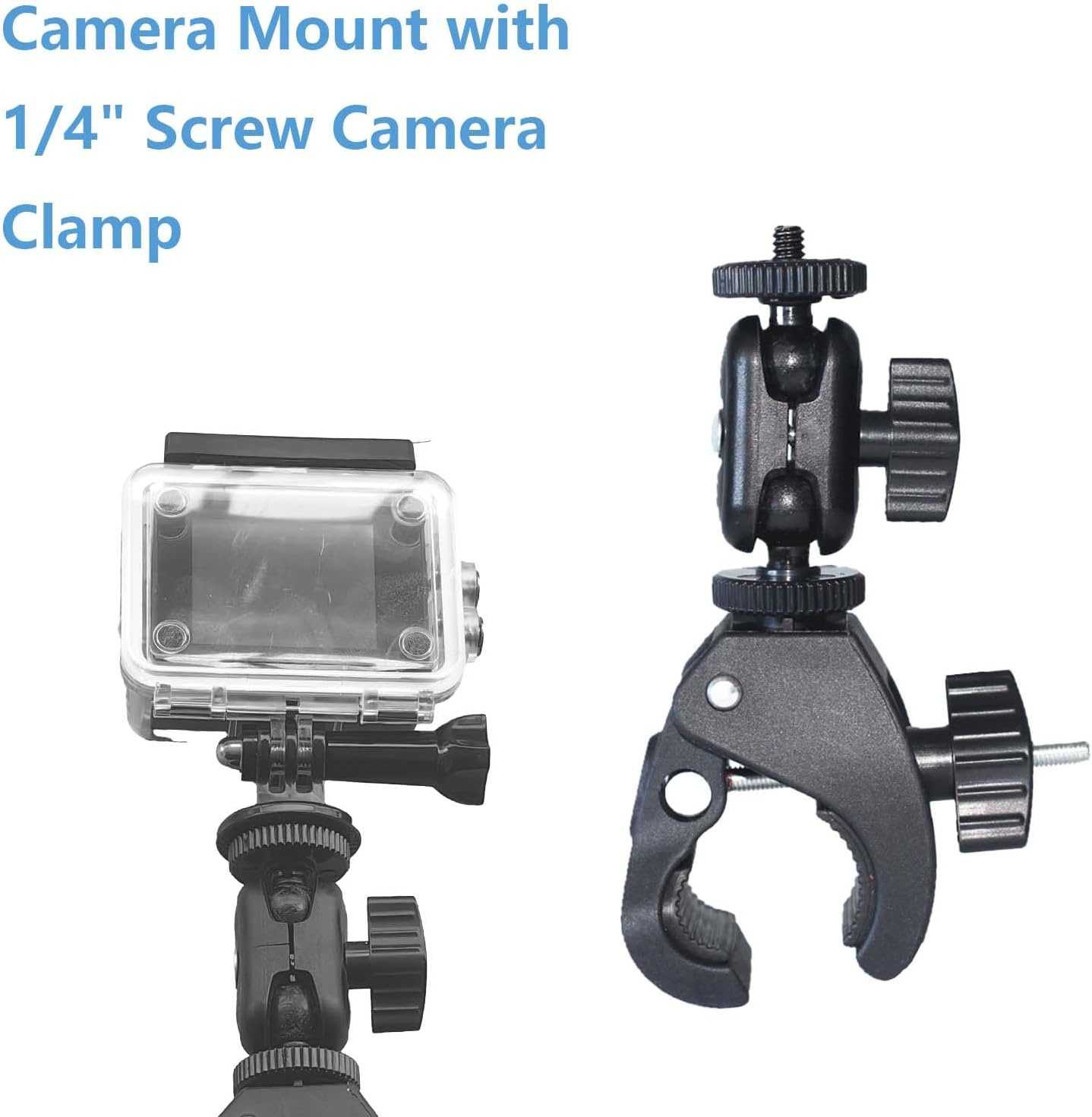 Generic 1/4" Insta360 X5 X4 X3 X2 Bike Handlebar Camera Mount with Screw Camera Clamp,Adapter for Gopro for Hero