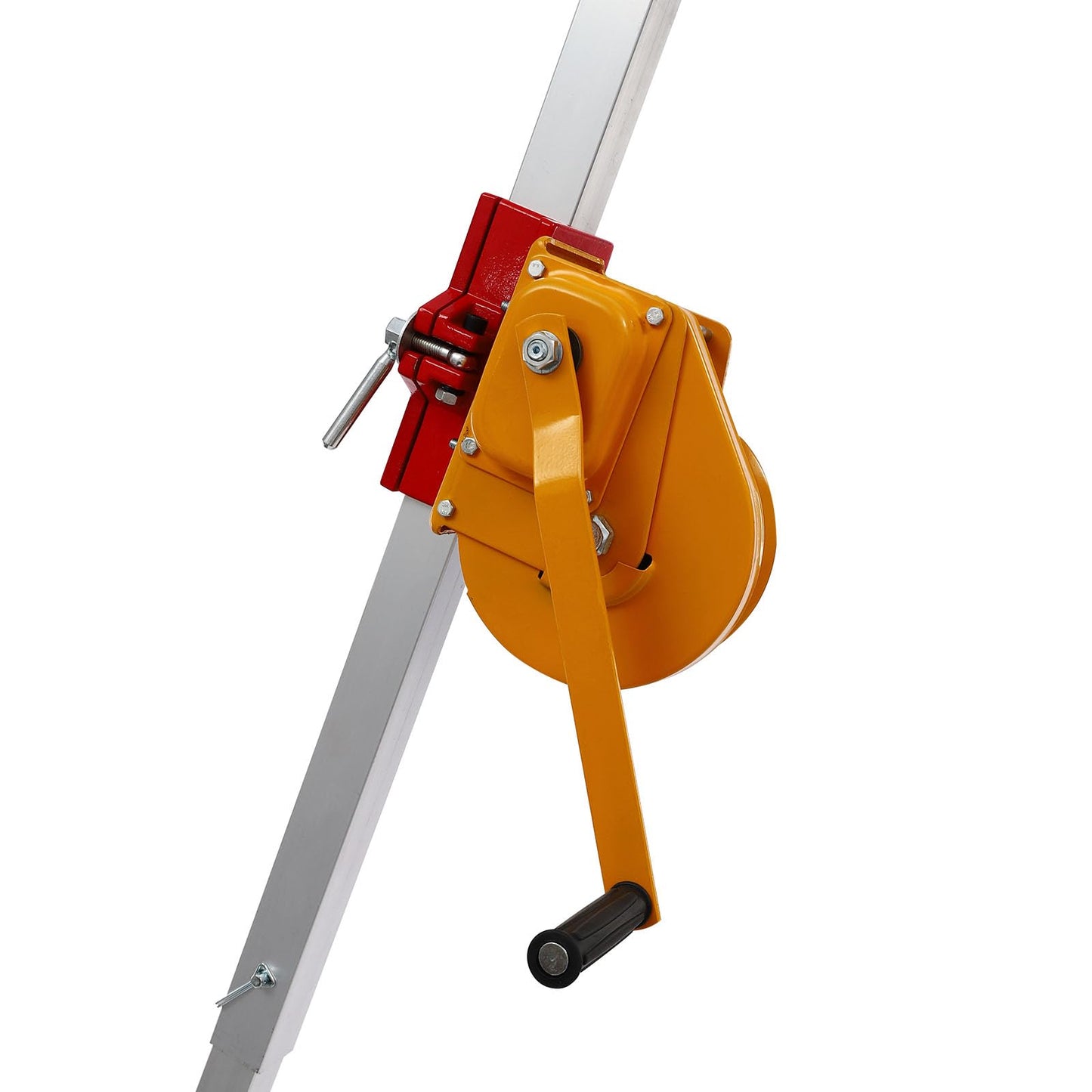 Confined Space Tripod Kit with 1800lbs Load Winch, Heavy Duty Confined Space Rescue Tripod with Self-Locking Device, Fall Arrester, 5.25-8ft Adjustable Working Height, 65.6ft Steel Wire