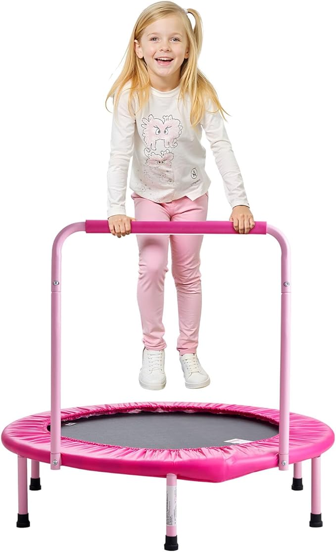 VEVOR 3FT Trampoline 36" Indoor/Outdoor for Toddlers, Foldable Mini Baby With Foam Handle, Recreational Birthday Gift