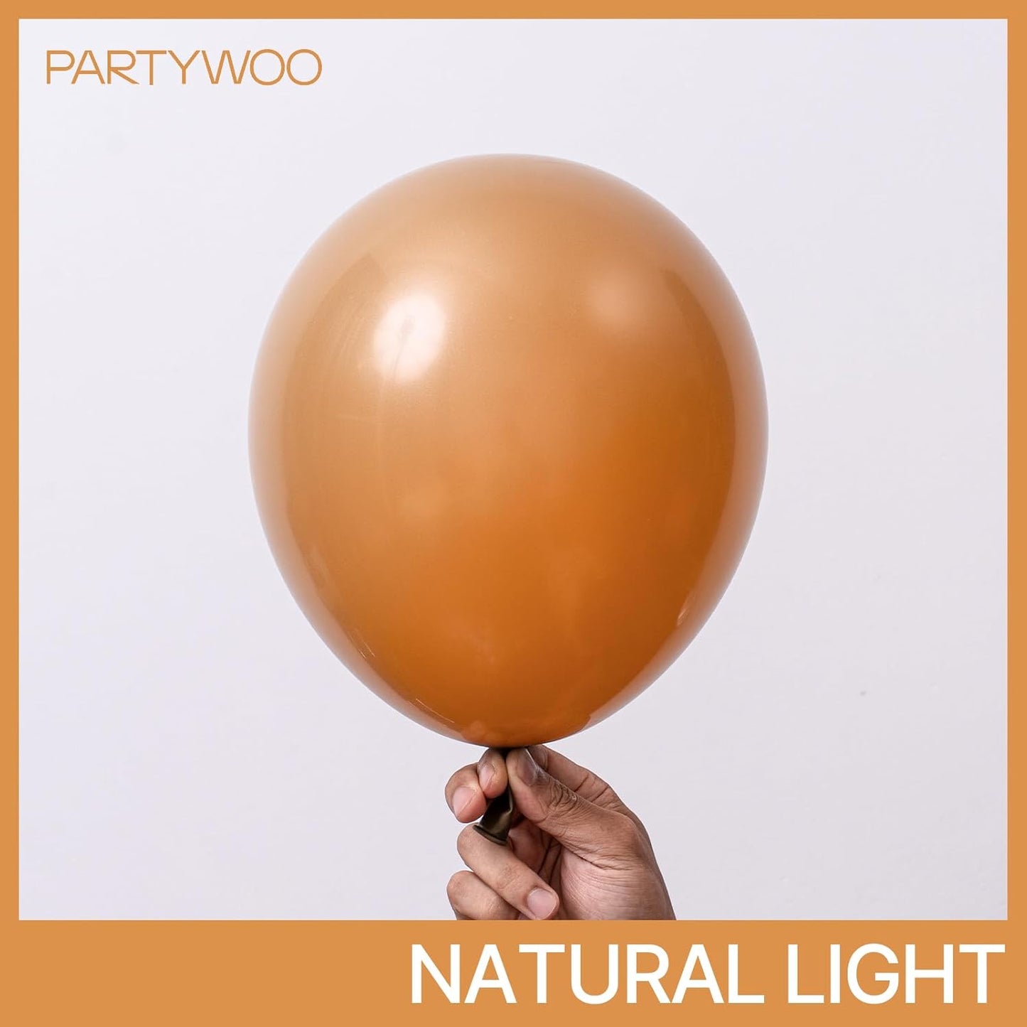 PartyWoo Light Brown Balloons - 50 Pcs 12 Inch Caramel Tan Boho Decor for Events & Celebrations