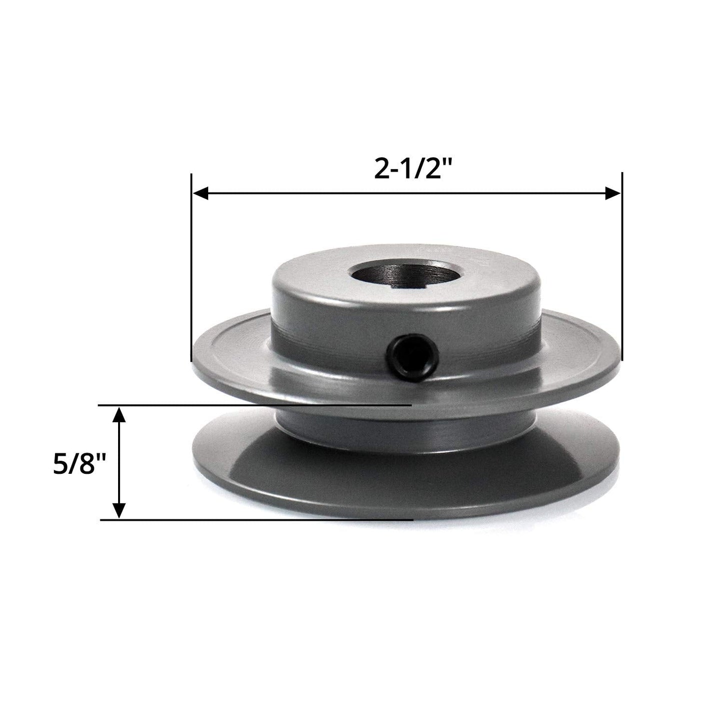 QWORK Single Groove Web Sheaves, 2-1/2"OD 5/8"Bore V-Belt Sheave for V-Belt