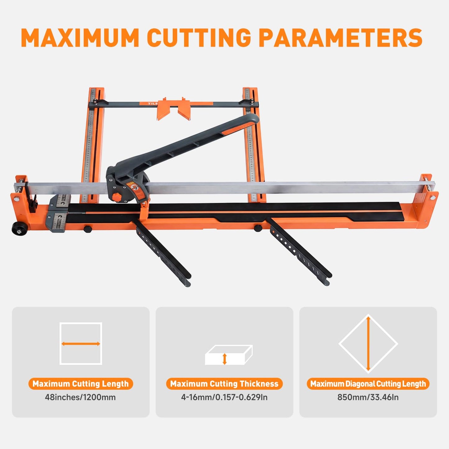 Tile cutter 48 inch with Laser,Professional-grade tile cutting tools,for Porcelain Ceramic (T2-1200)