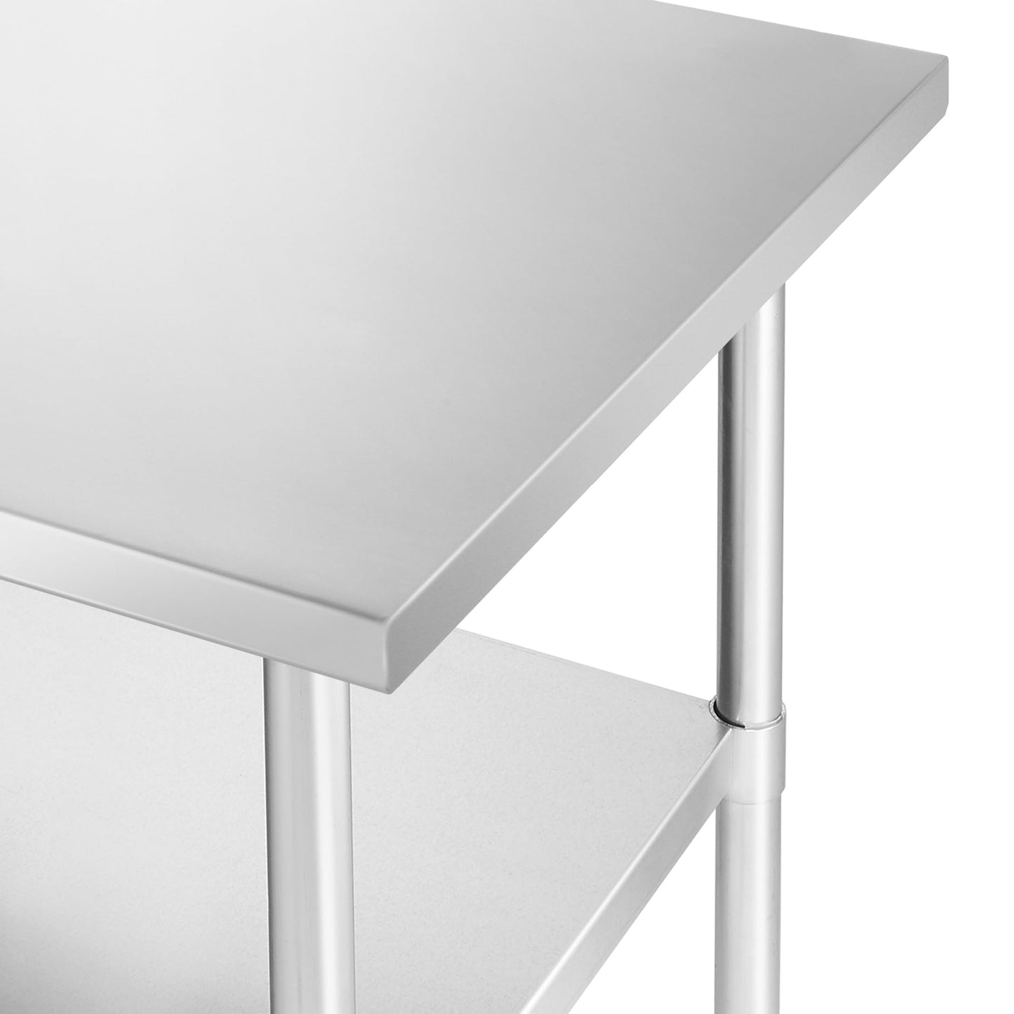 KUTLER Stainless Steel Table 30 x 72 Inches, NSF Heavy Duty Commercial Kitchen Prep and Work Table with Undershelf for Restaurant, Hotel, Home