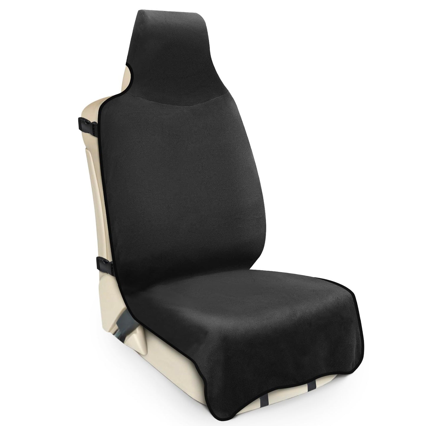 DREAMANIA Waterproof Seat Cover Towel, Premium Sweat Carseat Protector, Perfect for Universal Anti-Slip Car Truck SUV Seat, Great for Surfing Yoga Gym Workout, Black