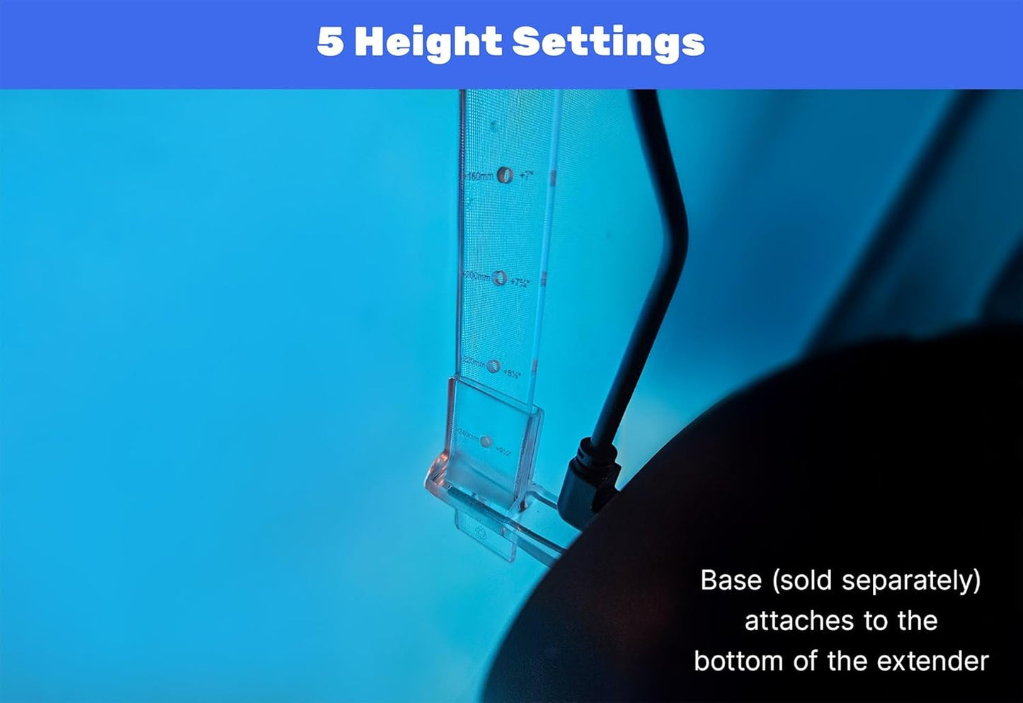 Lucky Duck Tech (5") Extender for Almost Invisible Webcam Mount