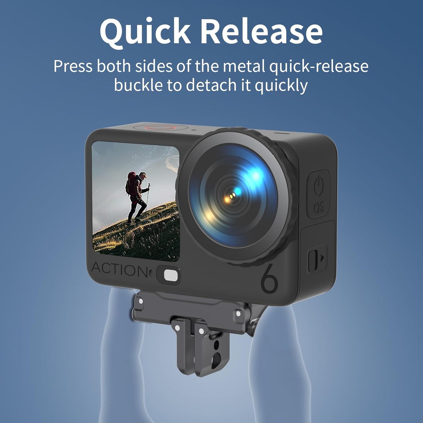 YETAMKR 6 with1/4Screw Aluminum Magnetic Quick Release Adapter Mount Compatible with DJI Osmo Action /Osmo Nano
