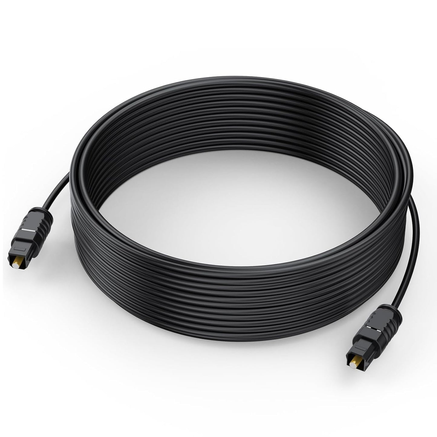 25 PS4 Optical Audio Cable feet, Digital Audio Optical Cable Ultra-Thin Cord, Toslink SPDIF Fiber Optic Cable