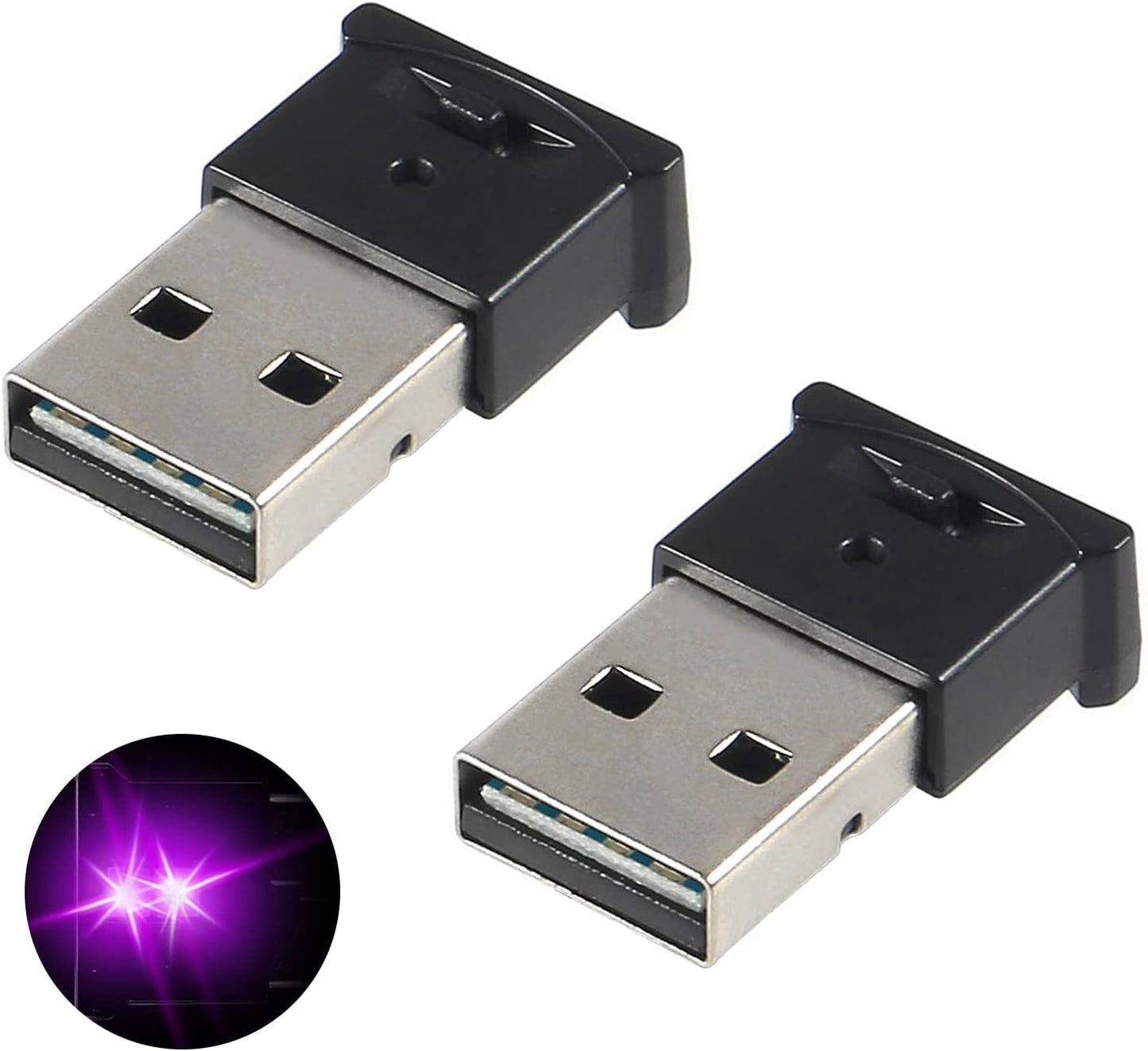 AITIAO 2 Light,8 5V Pcs Mini USB LED Color Adjustable and Brightness Night Light,RGB Car LED Interior Lighting DC Smart