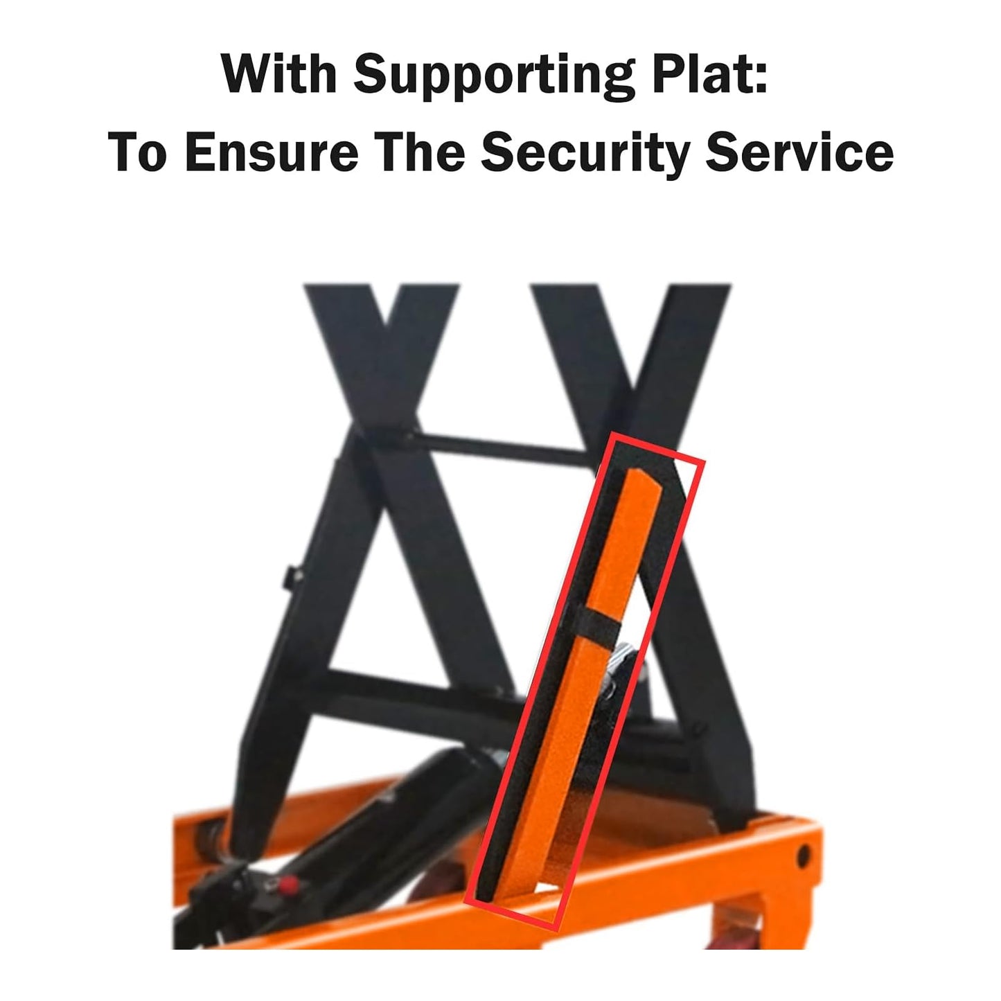 APOLLOLIFT Hydraulic Lift Table, 330lbs Capacity 43.3" Lifting Height, Double Scissor Lift Table Cart, 4 Wheels Lift Truck with Protective Baffle for Material Handling and Transportation(Orange)