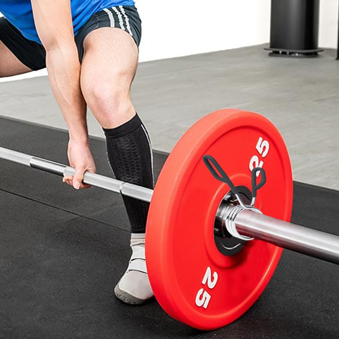 Marcy Fitness Olympic Bar Spring Clip, silver, 2 inch US