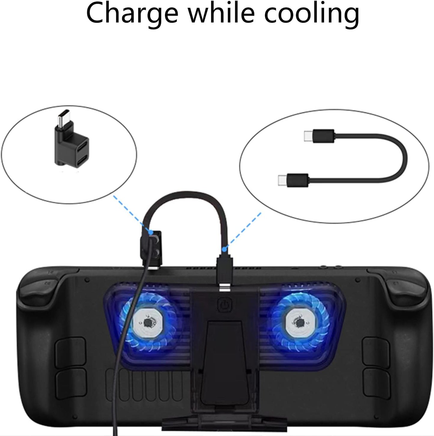 AOYUDJ Docking Station for USB Type C One-Out Two Adapter Game Console Cellphone Tablets Accessory
