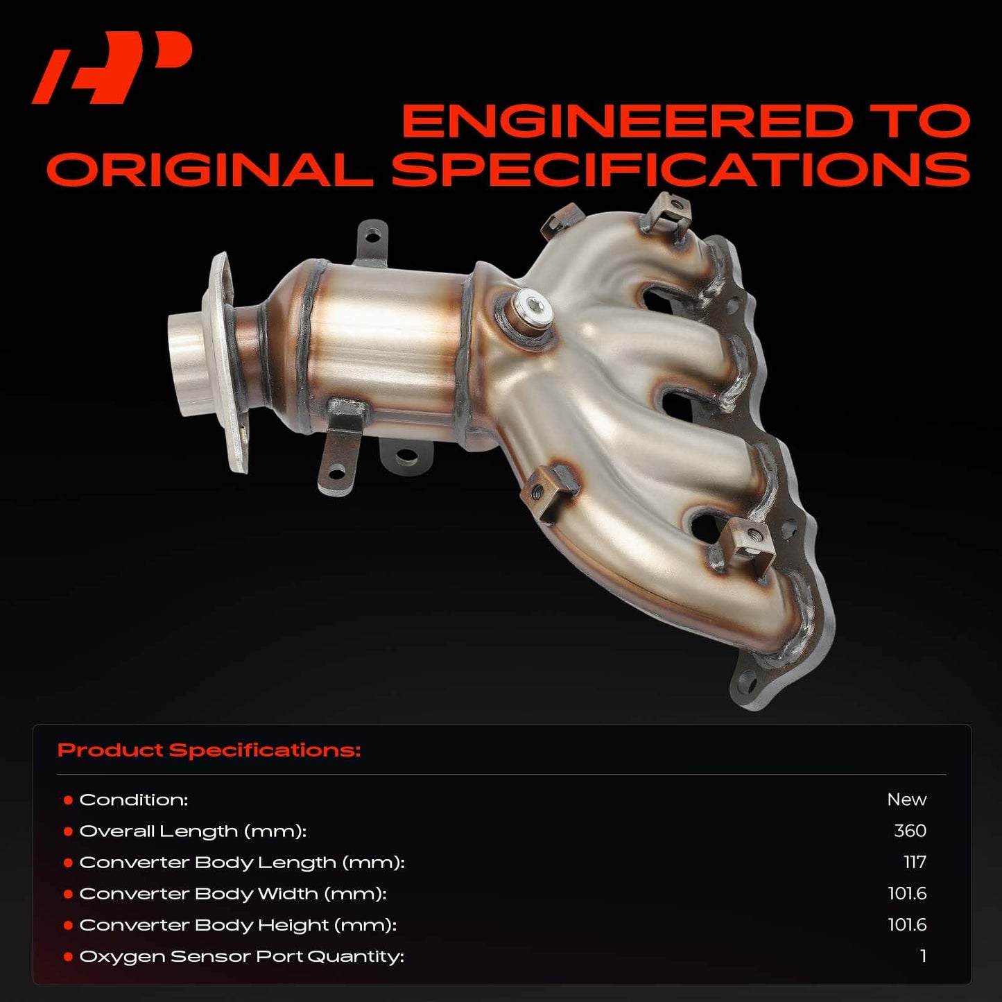 A-Premium Exhaust Manifold Catalytic Converter Kit Direct-Fit Compatible with Mitsubishi Outlander 2014-2018, Outlander Sport 2014-2015, 2.0L 2.4L, EPA Compliant, Replace# 1555A922