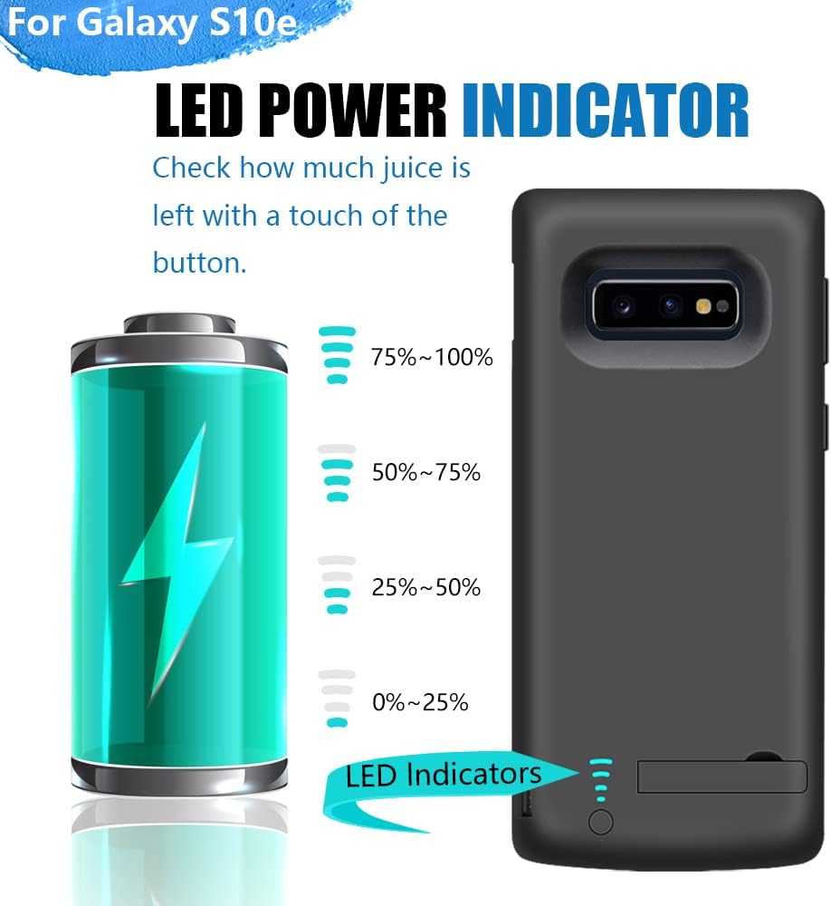 BAHOND S10e, 5000mAh 1.2X (5.8 Inches) Battery Case for Samsung Galaxy Rechargeable Extended Battery Charging Case