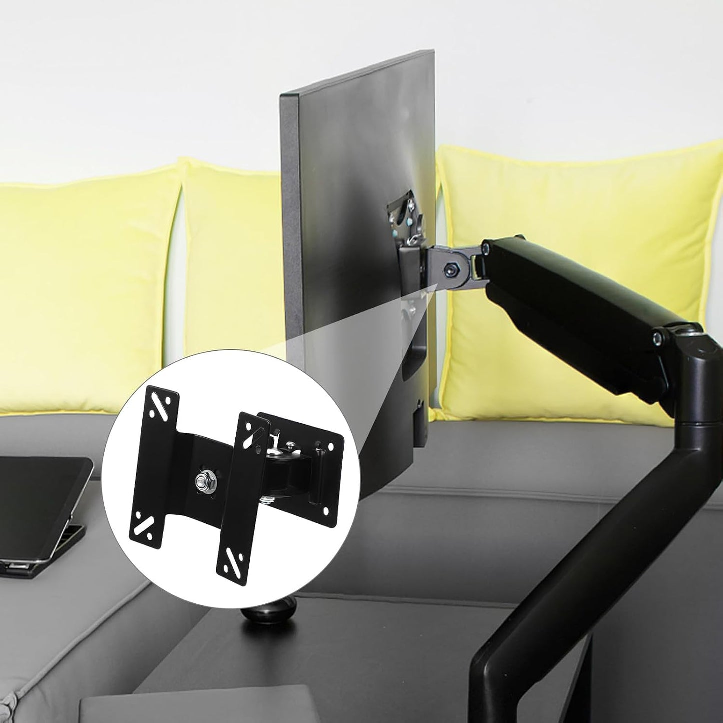 DOITOOL 14-27 Inch Monitor and Tv Wall Mount Bracket Metal Rotatable Display Stand for Home Office Flat Screen Screens