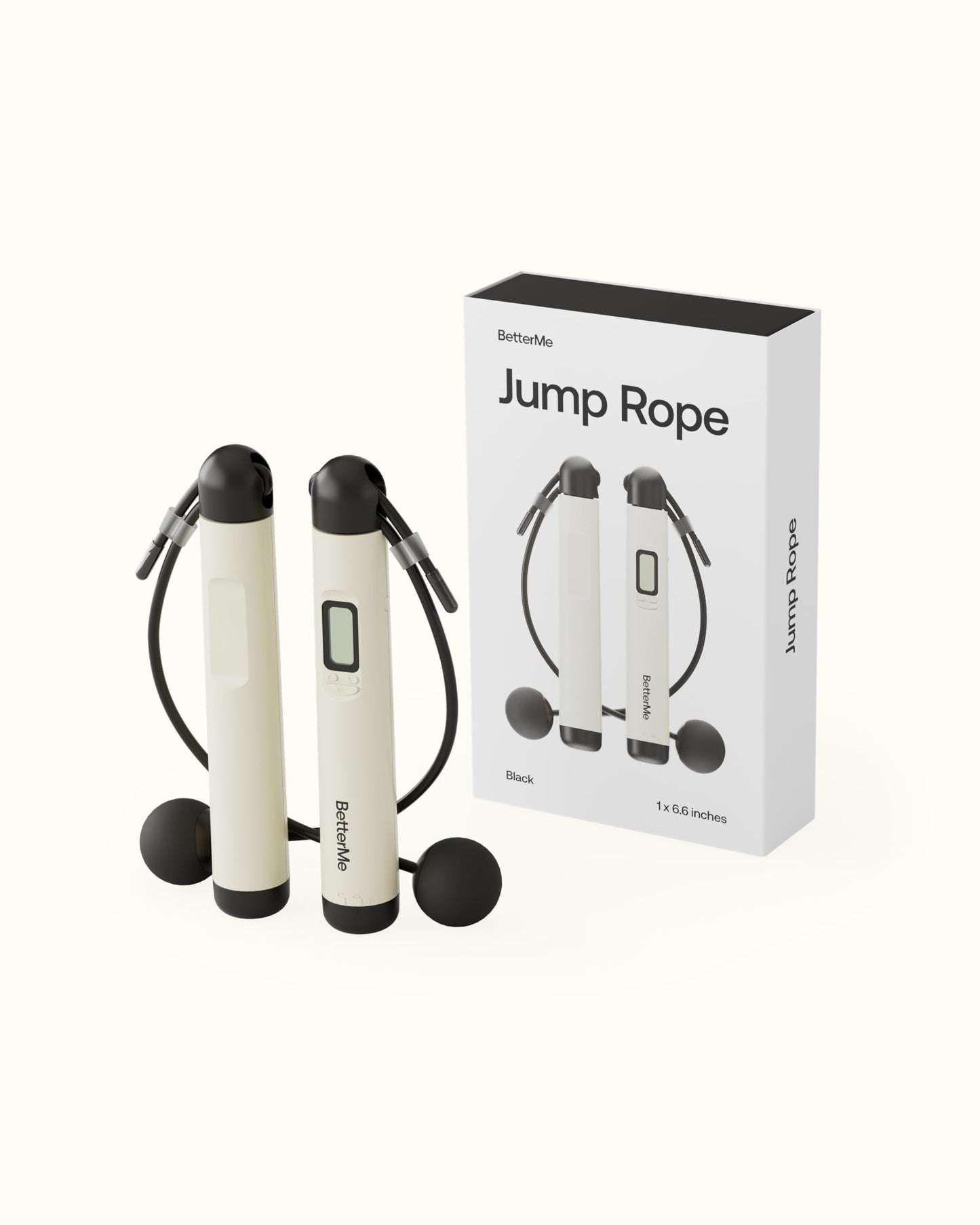 BetterMe Cordless Jump Rope with Counter - Tracks Jump Count & Workout Duration - Height Adjustable Jump Rope for Women and Men - Cordless Indoor Workout