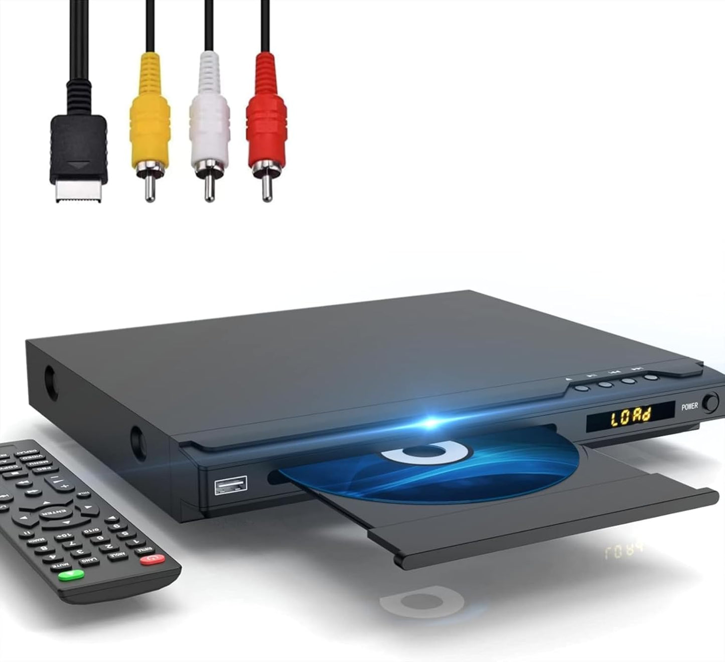 MAITE HDMI DVD Players for TV, All Region Free DVD Player with HDMI&RCA Cable, Remote Control, Dual Microphone Ports