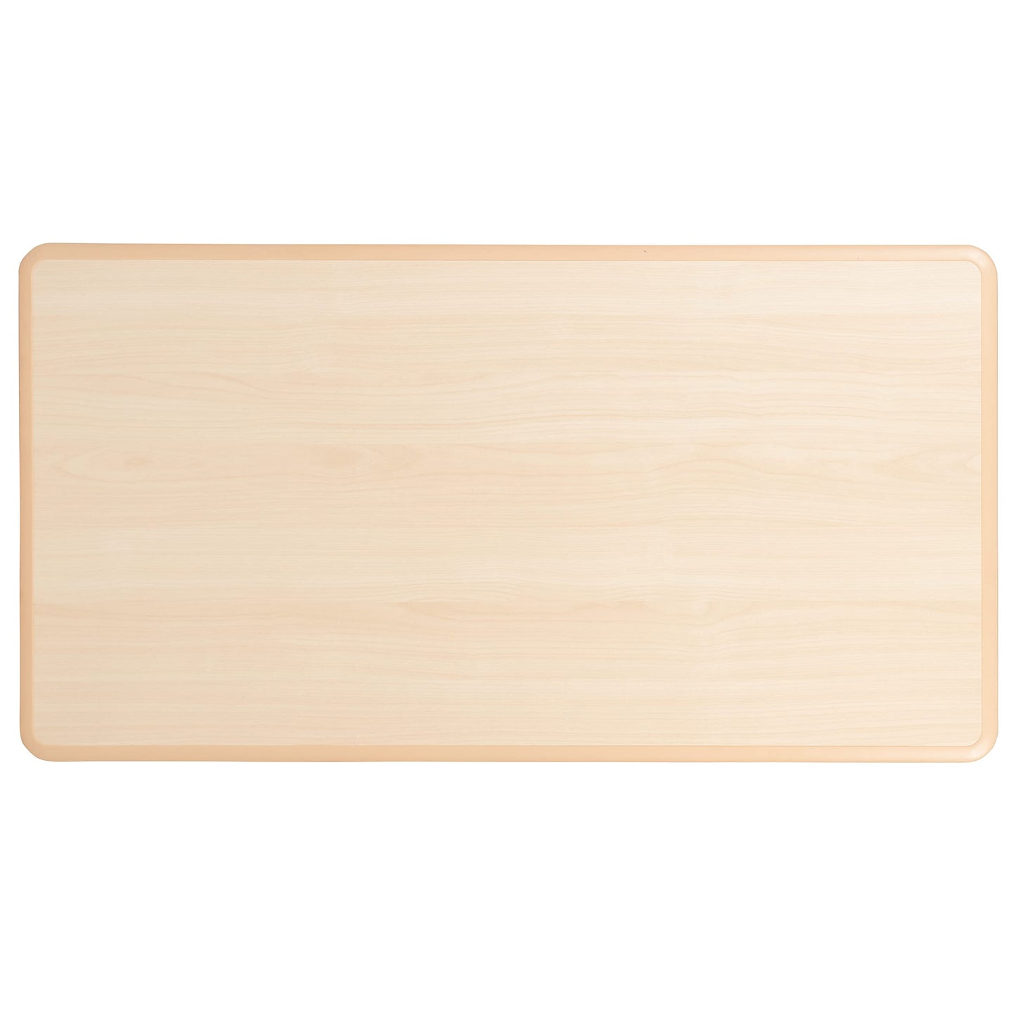 Flash Furniture Wren Adjustable Classroom Activity Table for School and Home, Plastic Activity Table for Kids, 23.625" W x 47.25" L, Natural