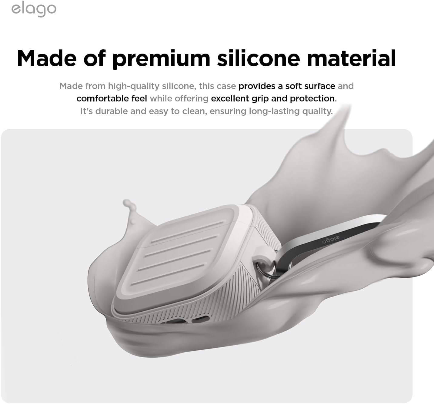 elago 4 4th Armor Compatible with AirPods Case - for AirPods Generation Cover, Carabiner Included, Supports Wireless