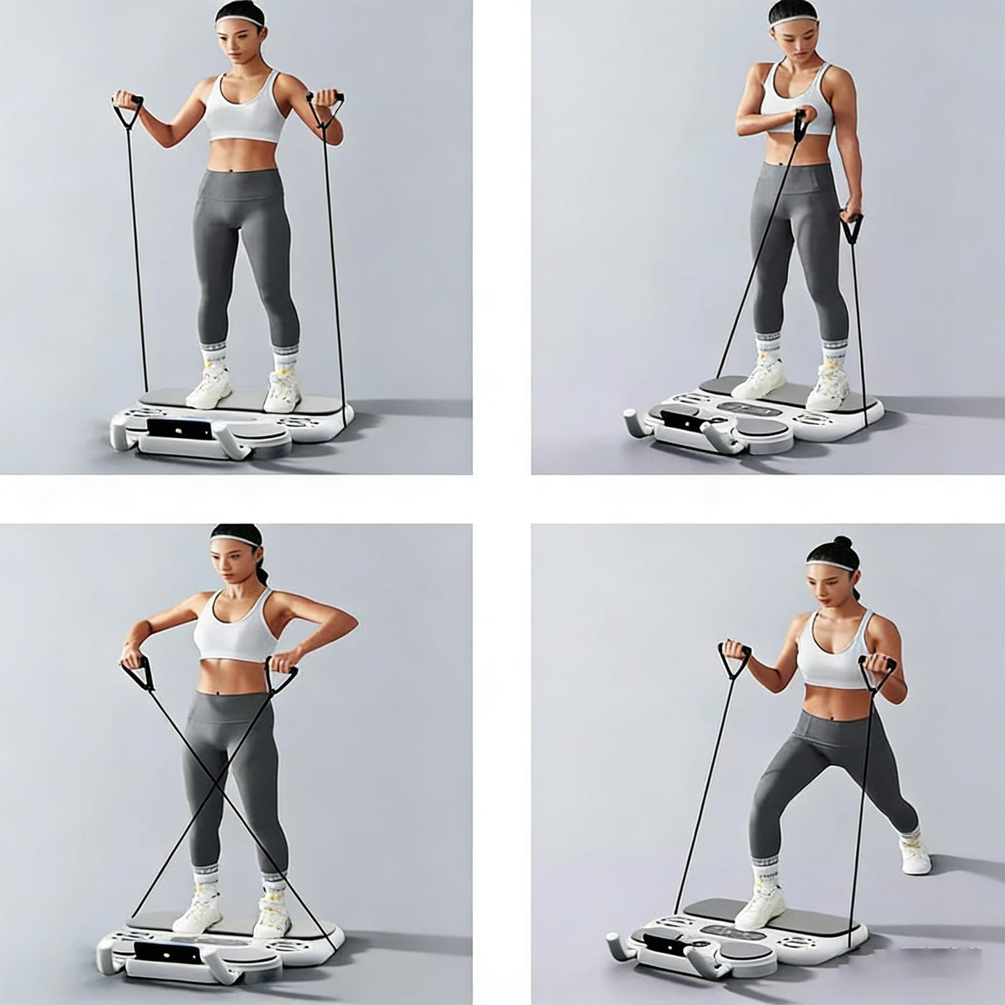 Pilates Board&Push Up Board,6-In-1 Pilates Reformer,Portable Home Gym Kit With Timer,Ab Core Trainer With Handle&Resistance Ropes & Plank Support,Full Body Workout,Pilates Trainer For Women, Beginners