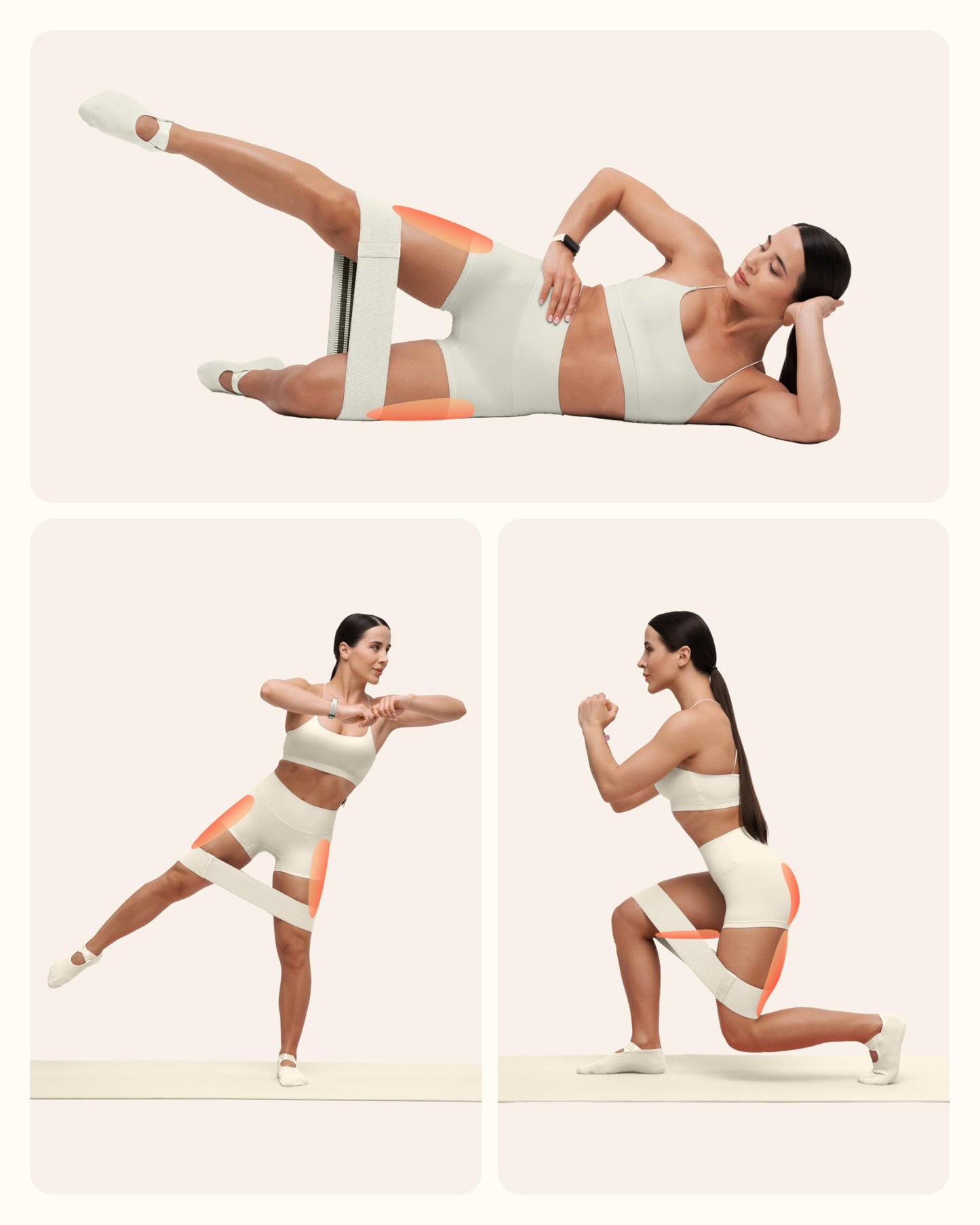 BetterMe Pilates Studio Kit – Pilates Ring, Pilates Ball, Resistance Bands & Sliders – Complete Pilates Equipment Set for Women – Home & Studio Pilates Workout Kit (Ivory)