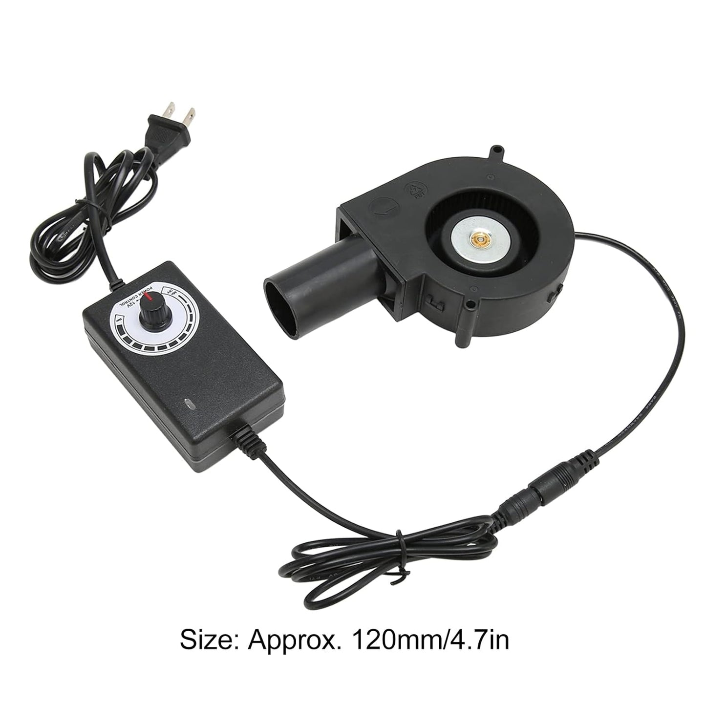 120mm 12V Mini Blower Fan, DC Mini Blower Fan with Speed Control for Receiver DVR, Inflatable Replacement Fan for Modem