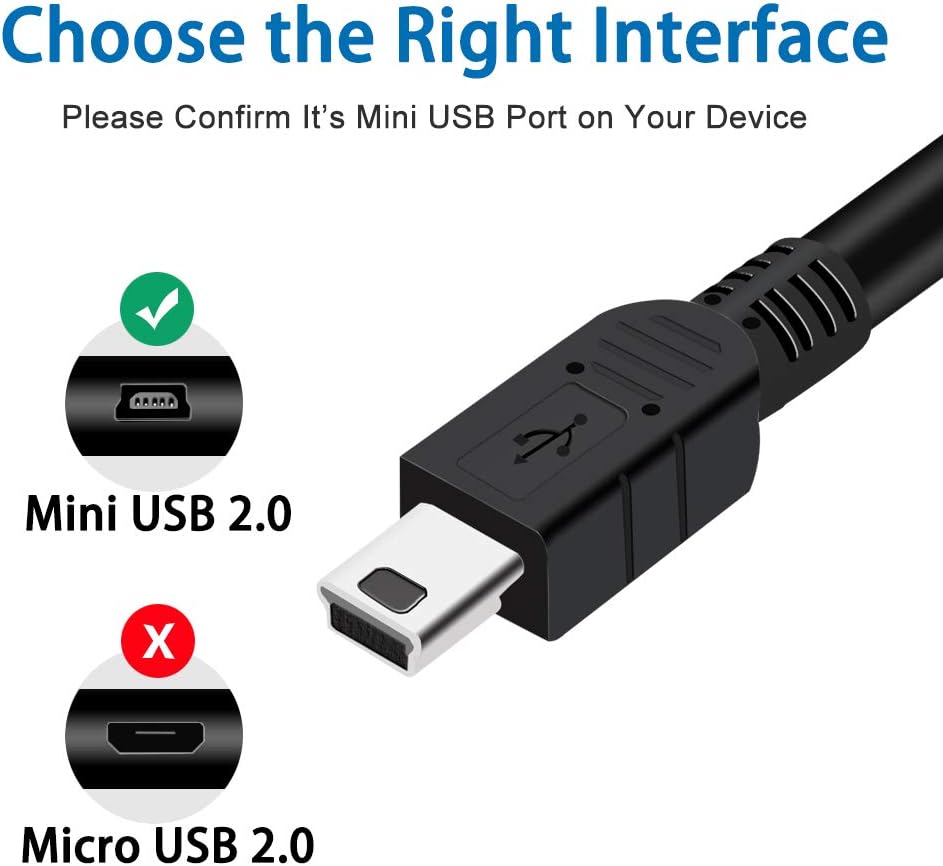 BestCH MS906 MS906BT MS906TS Mini USB Cable Laptop PC Data Sync Cord Compatible with Autel MaxiSys Diagnostic Scan Tool