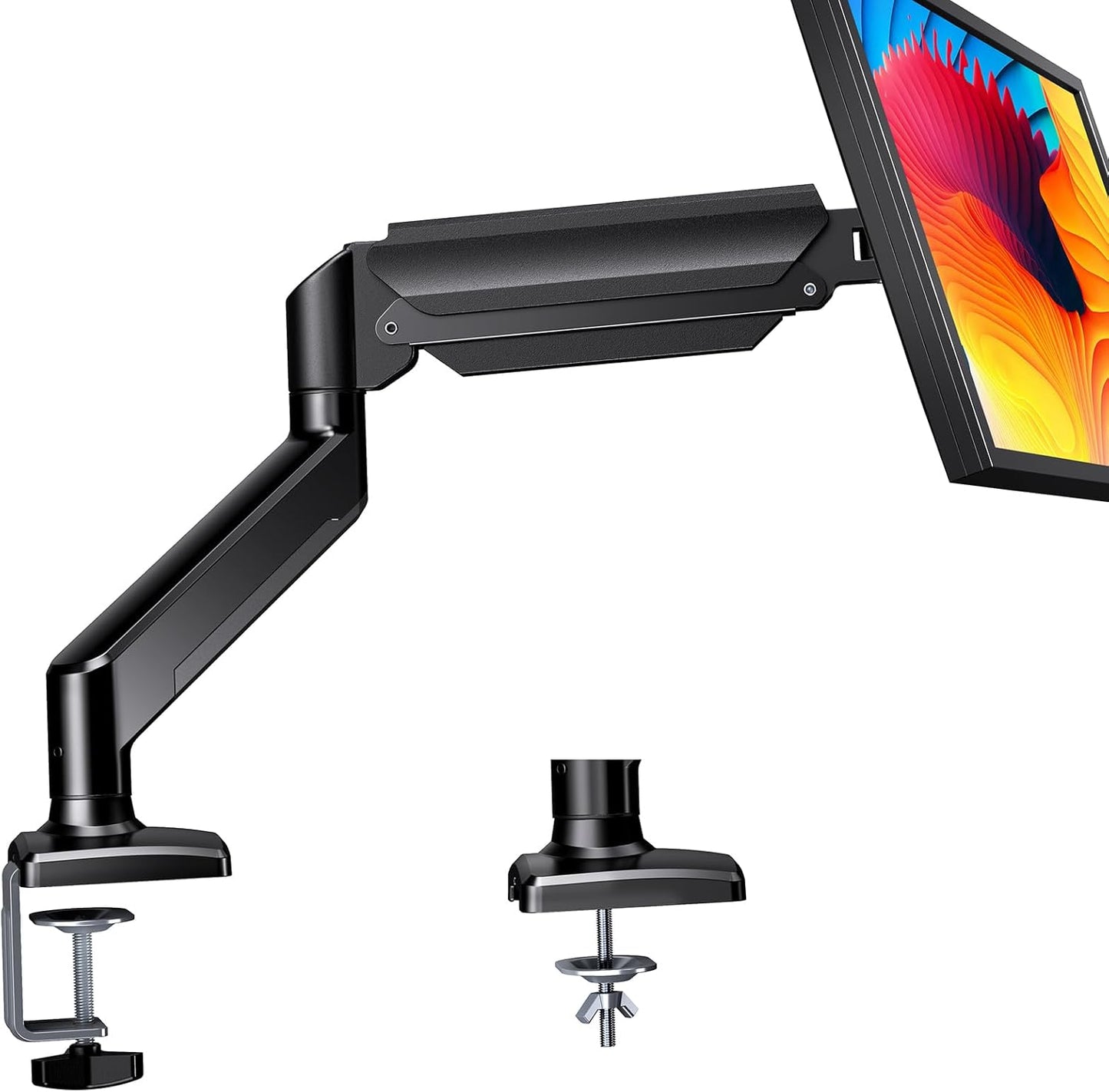 ErGear 13-36 inch 22 lbs, Grommet 100x100mm Single Monitor Arm for Screens, Adjustable Gas Spring Monitor Mount Holds