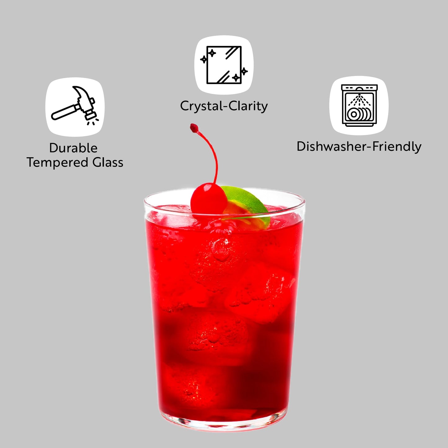 Restaurantware Sumi 17.3 Ounce Highball Glasses Set of 12 Lead-Free Tom Collins Glasses - Tempered Dishwasher-Safe Glassware Clear Glass Tall Bar Glasses Serve Juices Cocktails Or Beers